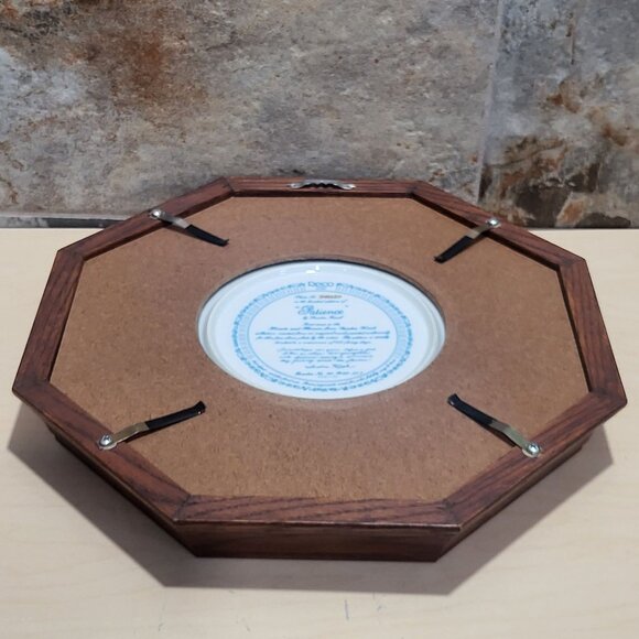 Vintage Framed Decorative Plate Patience Sandra Kuck Wall Hanging Decor - Picture 6 of 11